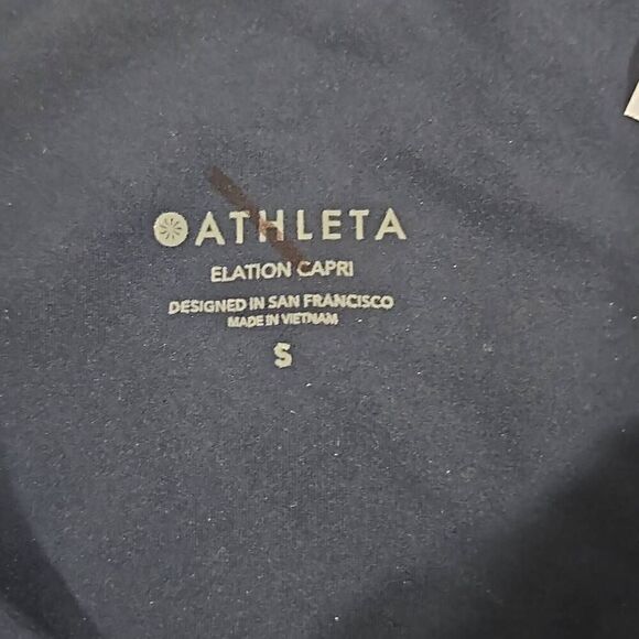 Athleta Womens Small Elation Capri Blue Gym Workout Yoga Activewear Running HIIT - Picture 5 of 8